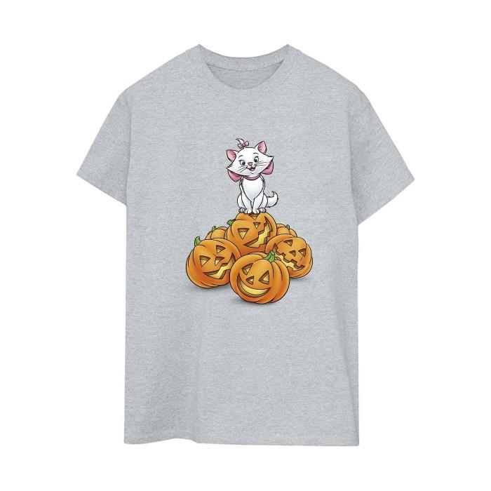 The Aristocats Womens/Ladies Marie Pumpkin Cotton Boyfriend Halloween T-Shirt