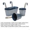 3 Pieces Hanging Flower Pots Plant Garden Decor Home Decoration Fence Planters Wall