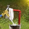 2-Wege Garten Messing Schlauchhahnverteiler, Doppelweg 3/4" Gartenschlauchhahnanschluss, Einzeln steuerbare Ventile mit 2 Schnellkupplungen