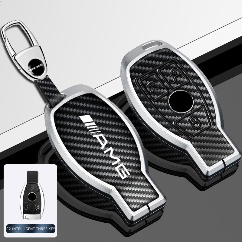 AABCV1 Car Key Case Cover Accessories For Mercedes Benz A C E S G Class GLC CLE CLA GLB GLS W177 W205 X167 AMG W223 W206 C260 C300 S400