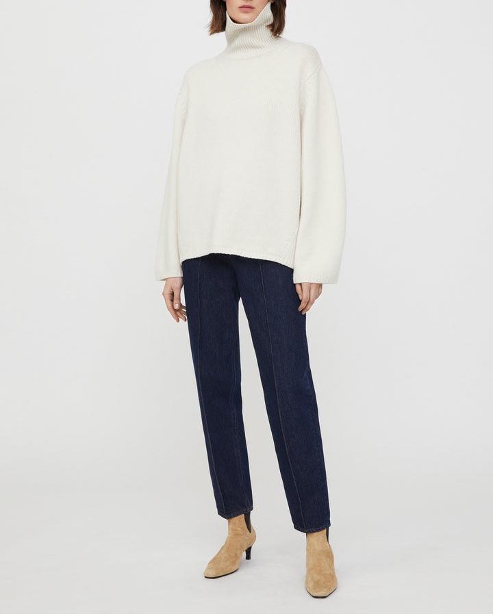 Women's European-Style High Neck Loose Wool Sweater for Autumn/Winter
