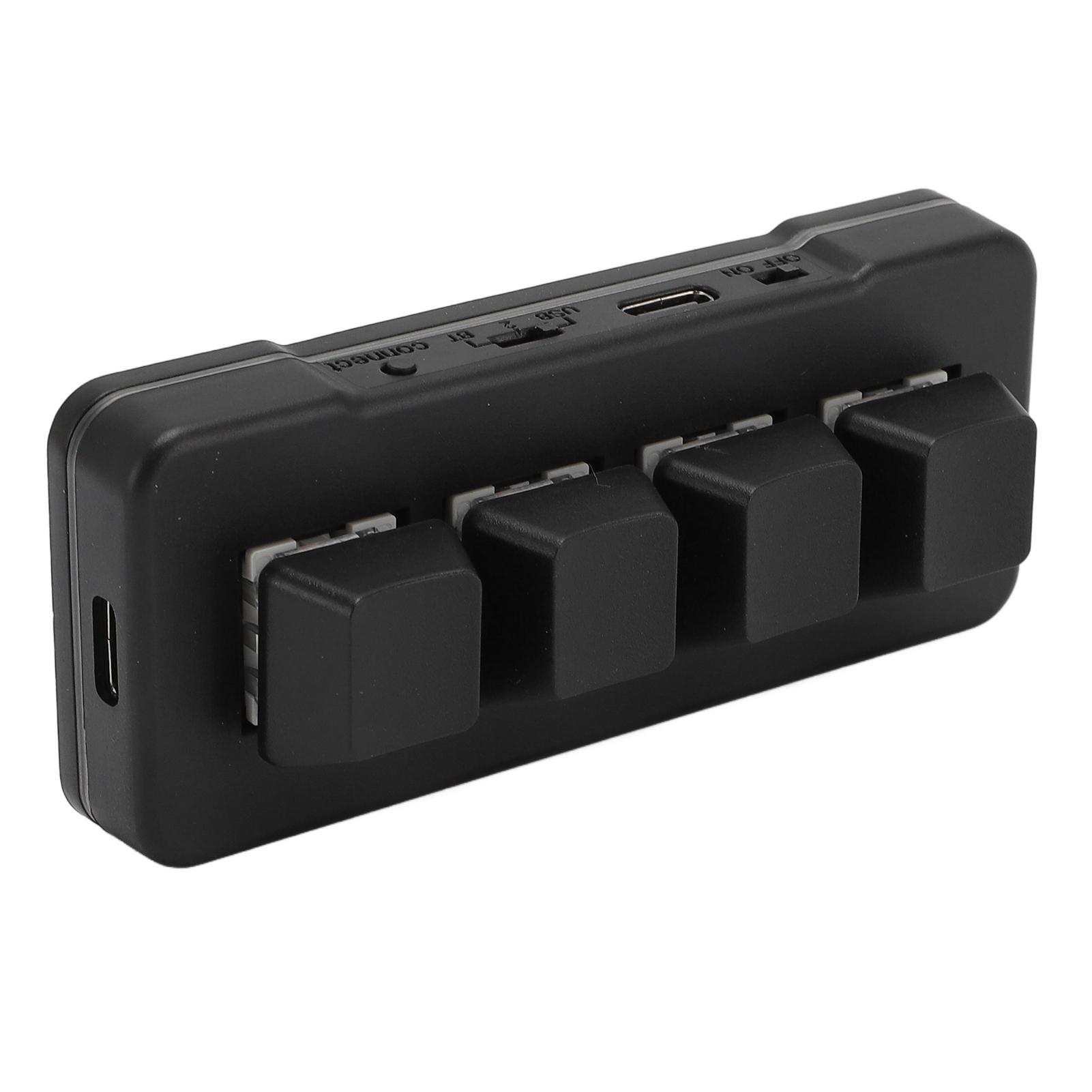 

Беспроводная Bluetooth-проводная USB-клавиатура с 4 клавишами, механическая игровая клавиатура с программируемыми макросами