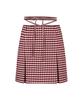 MARGARIN FINGERS Check Self String Skirt