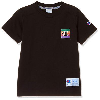 Action Style CS6514 Boys Black Japan 130 To Japanese Size [Champion] T-shirt (equivalent 130)
