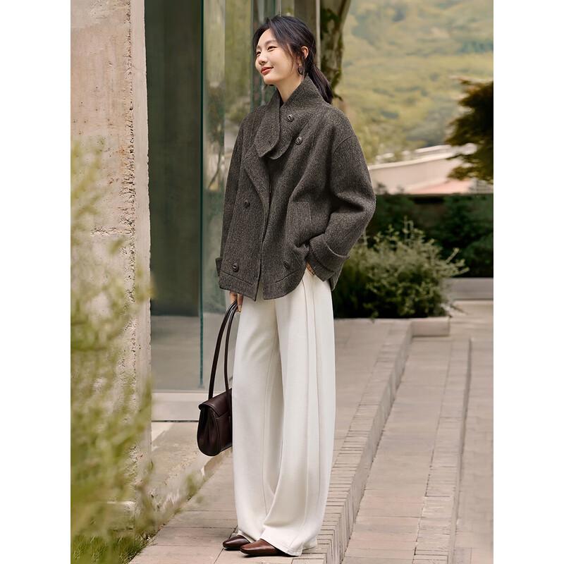 XWI Women's Alpaca Silk Double-faced Wool Coat