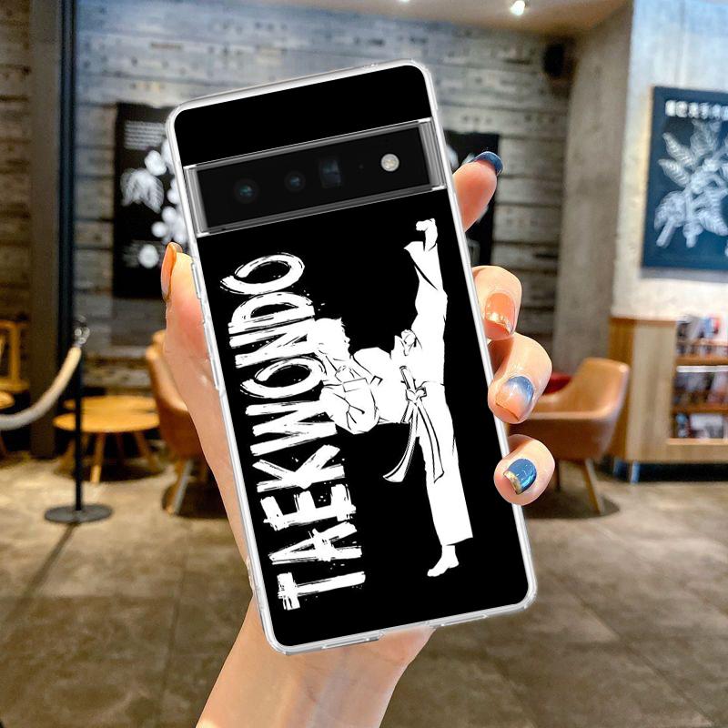 

Judo Taekwondo Transparent Phone Case For Google Pixel 9 8 7 Pro 8A 7A 6A 6 Pro XL 5 4 5A 4A 3A 5G Soft TPU Clear Cover Pixel 9
