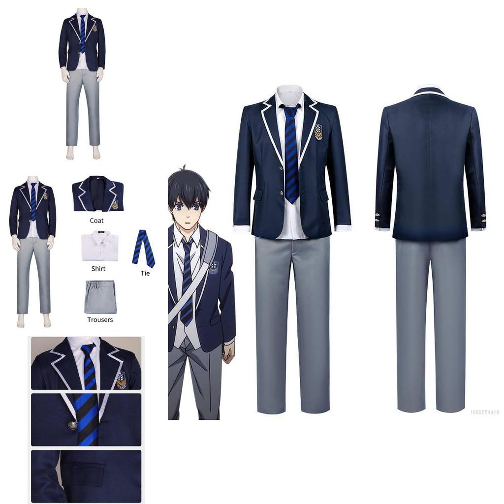 Dress Up As Isagi Yoichi In Blue Lock Cosplay School Uniform