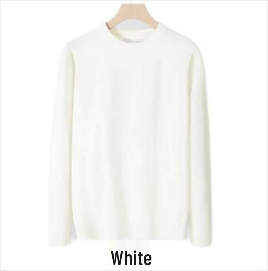 Men's Round Neck Solid Color Casual Knit Sweater - Trendy and Handsome Pullover for Autumn Winter
