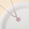 S925 Sterling Silver Sparkling Flower Pendant Necklace for Women - Elegant, Versatile, High-End Gift
