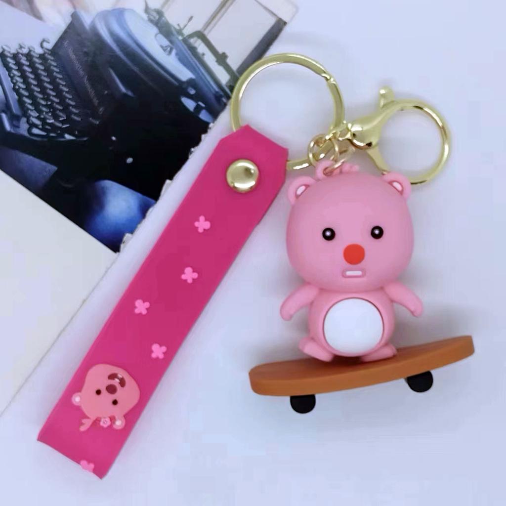 Creative Cartoon Doll Sports Beaver Keychain Bag Car Keychain Accessories Gift Wholesale Kawaii Cute Personalized Gifts Fashion