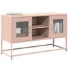 VidaXL TV Stand Pink 100.5x39x60.5 Cm Steel, TV Stand, TV Sideboard, Multimedia Cabinet, TV Bench, Hi-fi Cabinet, Center 853381