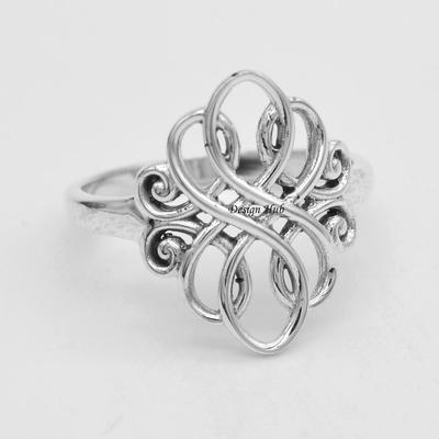 Handgemachter massiver Silberring für Weihnachtsverkauf 925 Sterling Silber Damenschmuck