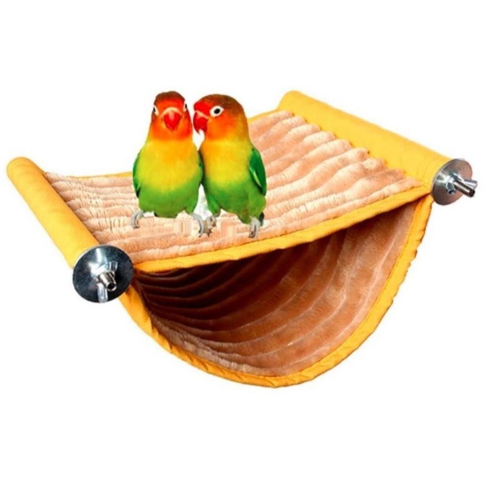 Fleece Bird Hanging Hammock Yellow Grey Hamster Hammock New Bird Cage Perch  Pet Habitat