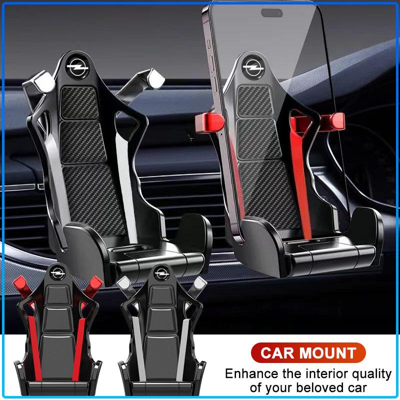 Racing Seat Style Car Phone Holder Emblem Air Vent Gravity Mount Auto Cell Phone Stand For Opel Astra C G H Insignia J K Zafira B Corsa Vectra C Corsa
