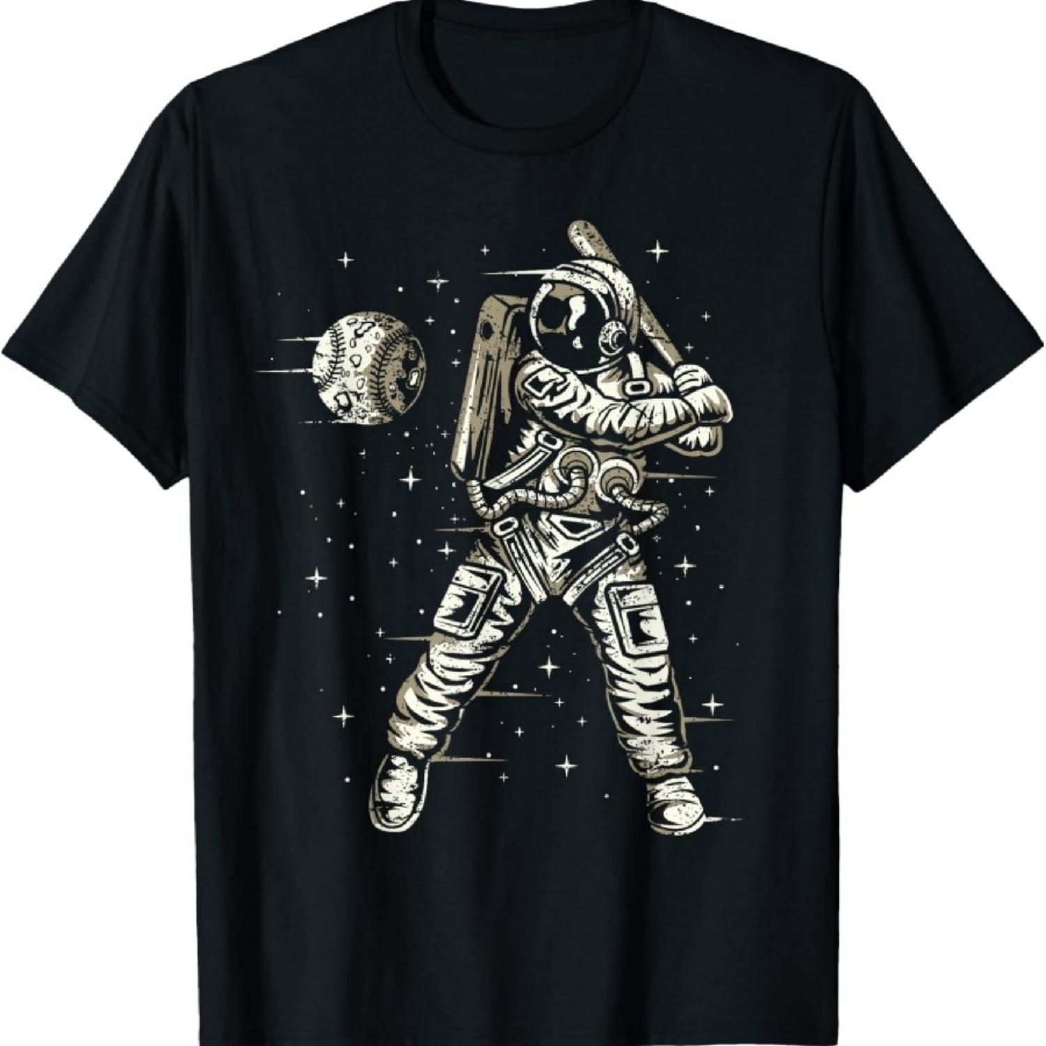 

Funny Vintage Astronaut Boys Men Space Baseball T-Shirt XXXXXL чёрный