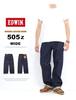 Edwin Jeans 505Z Wide Straight Denim Made in Indigo Size 34 Pants, Japan, E50540, Men's, Blue,