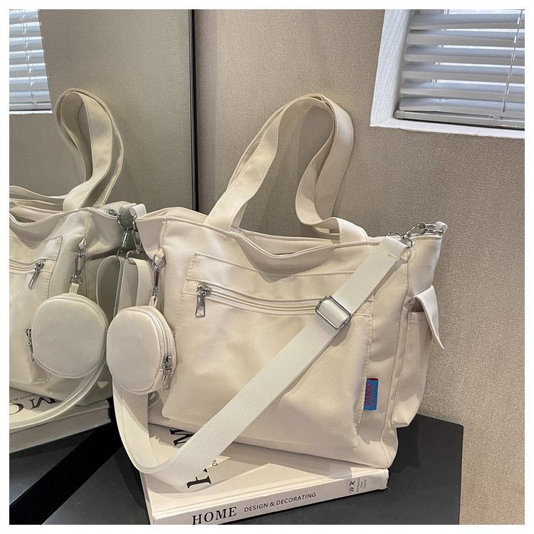 

Женская модная универсальная сумка-тоут и сумка через плечо большой вместимости белый