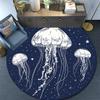 Jellyfish Round Area Rug,Carpet Rug for Living Room Bedroom Sofa Playroom Decor,Non-slip Floor Mat