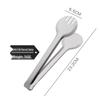SMVP Stainless Steel Full-Round Food Tongs (Thick, 2-Pack)