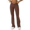 V-Waist Nude Feel Wide-Leg Yoga Pants - Women's Casual Peach Butt Flare
