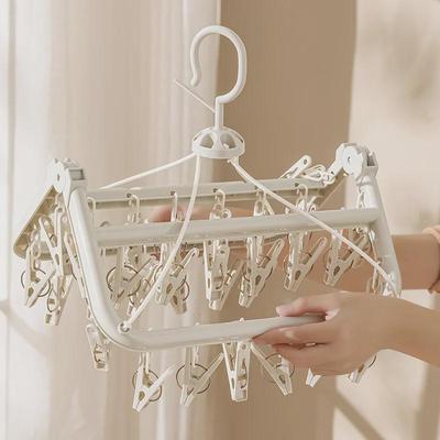 Przenośny, wielofunkcyjny, składany wieszak na ubrania do podróży - wiatroszczelna konstrukcja do przechowywania skarpetek, bielizny i do użytku w akademiku