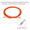 Uxcell Fiber Patch Multimode Duplex OM1 LSZH Fiber Optic Jumper for Network Transceivers and 3 1 Piece Cable, LC-LC Instruments, Orange, Meters,