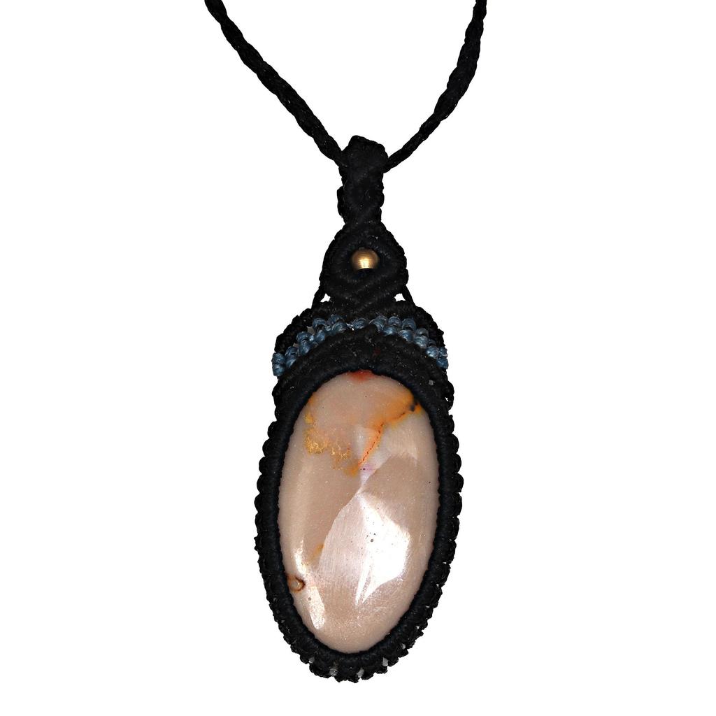 Macrame Thread Gemstone Handmade Jewelry 20-36''Ad Wild Horse Jasper Pendant