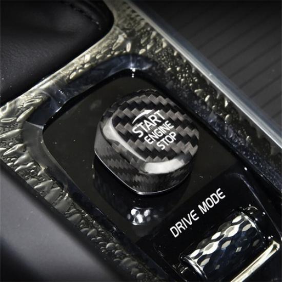 Dry Carbon Fiber Start Button Ignition Switch Cover Trim For Volvo S90 2017-