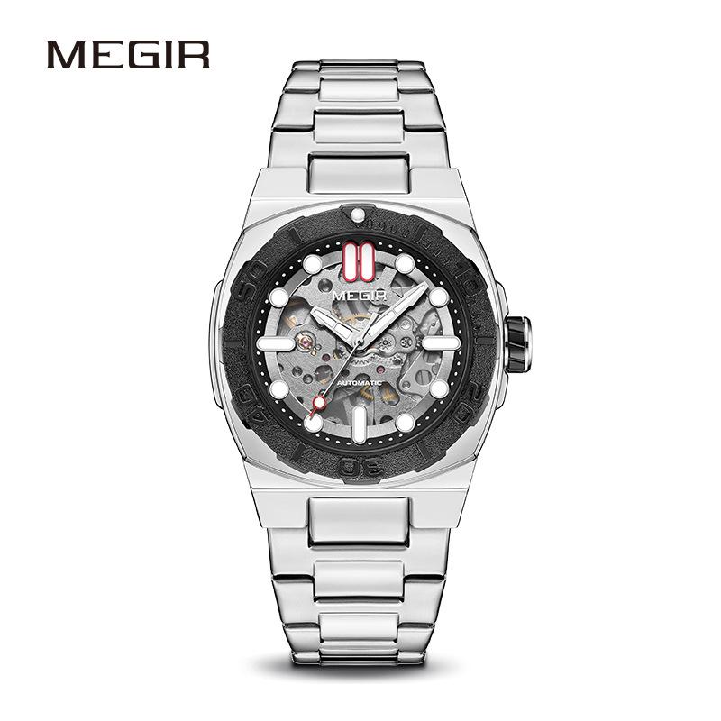Business Luminous Hollow Gear Mechanical Watch Automtic8606