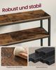 VASAGLE Konsolentisch, Schmaler Sofatisch mit 2 Regalen, 20 x 100 x 80 cm, Flurtisch, 2 Ebenen, für Flur, Wohnzimmer, Schlafzimmer