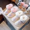 Children's Snow Boots New Winter Model for Girls, Thick Cotton Shoes with Fleece Lining, Baby Boots, Leather and Fur Integrated Cotton Boots,
