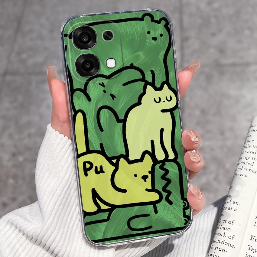 For Oppo A6 Pro A6x A5x K13 Realme 15X C85 V70 V70s CT 7 7T 8 Phone Cases Beautiful Sakura Butterflies Patterns Casing Soft Silicone TPU Clear Housing