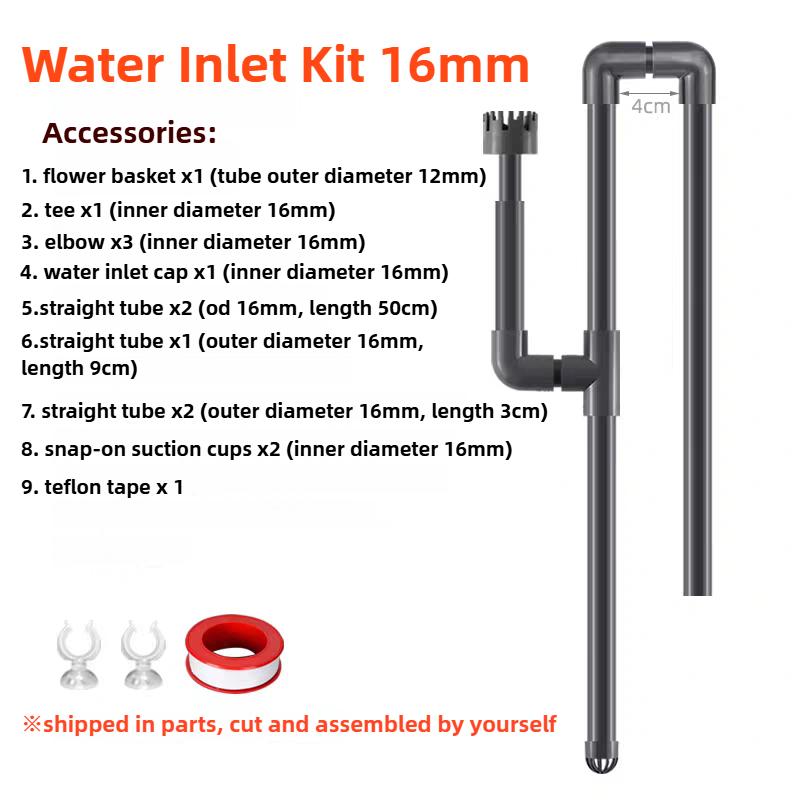 PVC Aquarium Water Inlet Outlet Pipe Tube Fitting Water Skimmer Inflow Outflow Fish Tank Filter Accessories Fishbowl Equipment