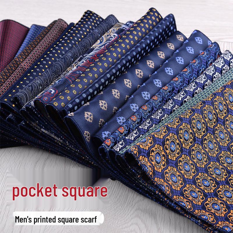Sciarpa Quadrata alla Moda da Uomo - Accessorio Professionale per Completo Business con Stampe Opzionali