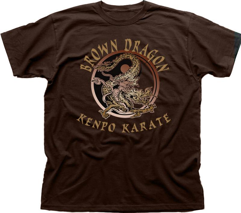 

Kenpo Karate Brown Dragon martial arts white cotton t-shirt OZ0967 2XL