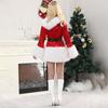 2026 European and American new Christmas clothing adult women belt red Christmas dress sexy dress Christmas dress