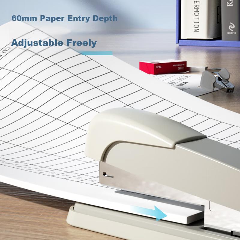 Deli Stapler Three-Piece Combination Set (Stapler, Staples, Staple Remover) Stapler, White 0359