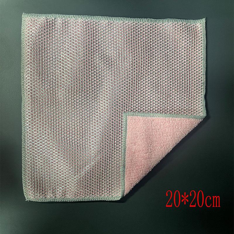 Alternative Steel Wool Double-Layer Non-Stick Dishwashing Cloth