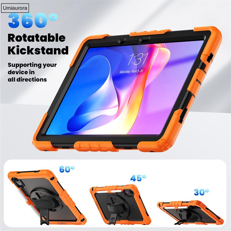 For Xiaomi Redmi Pad2 Pad 2 11 Inch 2025 Shockproof Silicon PC Hybrid Tablet Cover Stand Hand Shoulder Strap Rugged Case Funda