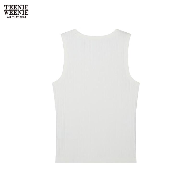 Teenie Weenie Women's Sleeveless Letter Bear Knit Top