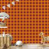 Halloween Plaid Wallpaper Orange and Gold for Living Room and Bedroom 50x1000