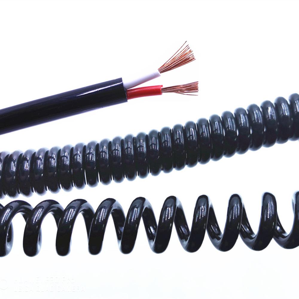 Retractable Spiral Multi-core Cable: 2-8 cores, 0.2-0.5 sq mm Electric Wire
