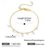 Stainless Steel Crystal Pendant Bracelet for Women Gold Color Dangle Teardrop Zircon Chain Dainty Charm Jewelry Summer Gift