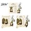 Gnome Keyring Keychain with Inspirational Card, Still Hanging On, Keep Growing, Fine Encouragement Your Path, Dwarf Key Ring for Bags Backpacks