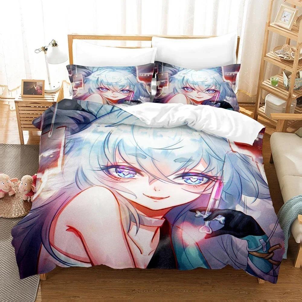 3D Printed Anime Kawaii Girls' Frontline Bedding Set Single Twin Full Queen King Size Bed Set Adult Kid Bedroom Duvet Cover Sets