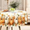 1 Autumn Harvest Pumpkin Tablecloth Orange, White, Beige, Yellow Pumpkin Flower Pattern Tablecloth