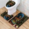 African Women'S Bathroom Floor Mat Three-Piece Bathroom Carpet Toilet Mat Set Doormat Bathroom Non-Slip Mat