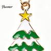 Oil Dripping Pendants 10/20/30Pcs Christmas Keychain Set, Golden Plated Alloy Enamel Keyring Pendant, Set Santa Tree Reindeer for Holiday Bag