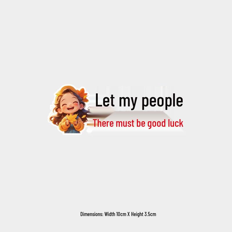 Good Luck Creative Car Rear Window Fun Warning Reflective Sticker