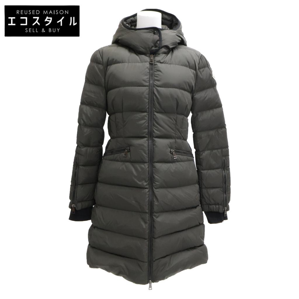 MONCLER BETULONG Hoodie Down coat 1 khakiUsed